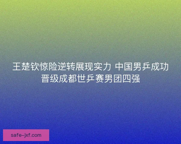 王楚钦惊险逆转展现实力 中国男乒成功晋级成都世乒赛男团四强